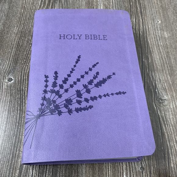 KJV Holy Bible GIANT PRINT Red Letter Purple Leathersoft Thomas Nelson - Picture 1 of 14